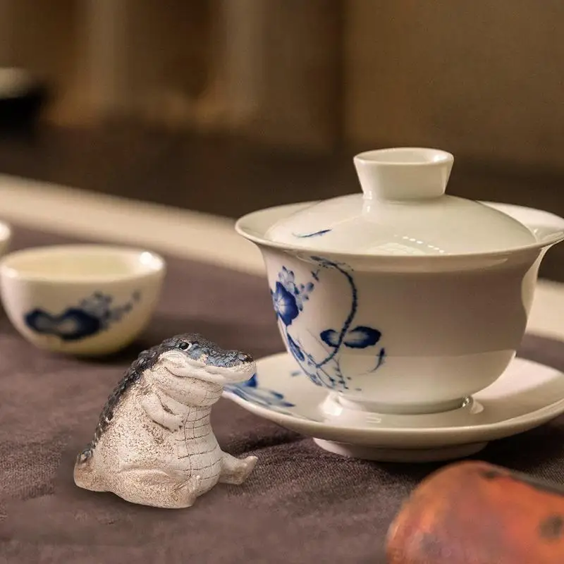 

Симпатичный китайский чай Kong Fu, семейная печь, треснувший глазурь, краб для чайной игры, чай Kongfu ручной работы, аксессуары для украшения домашних животных