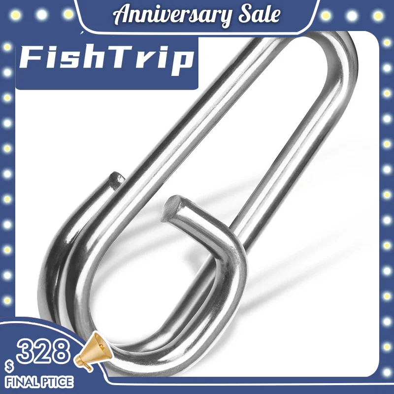 FishTrip Quick Oval Snaps 50~200Pack Stainless Steel Fishing Lures Connectors Silver