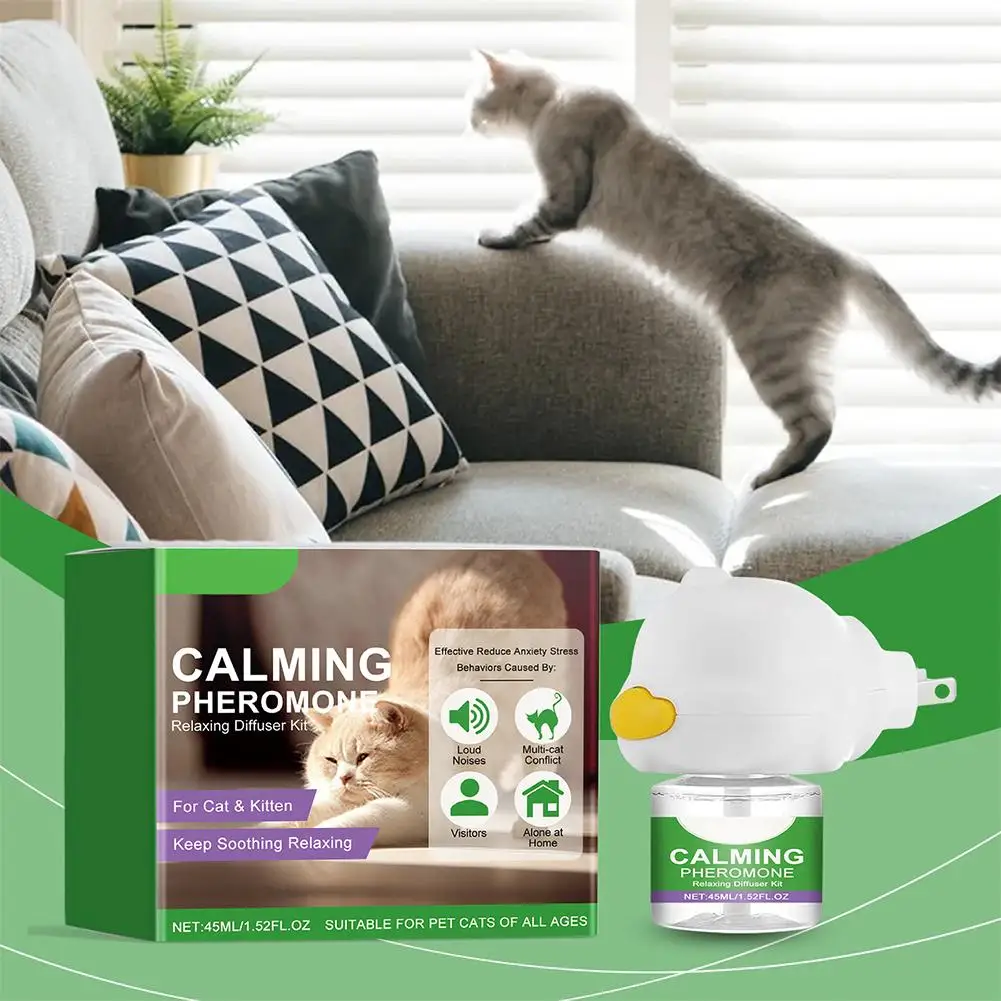 Cat Pheromone Calming Diffuser, Effectively Relieves Ingredients Gentle Irritation Without Soothing Anxiety Stress L9U1