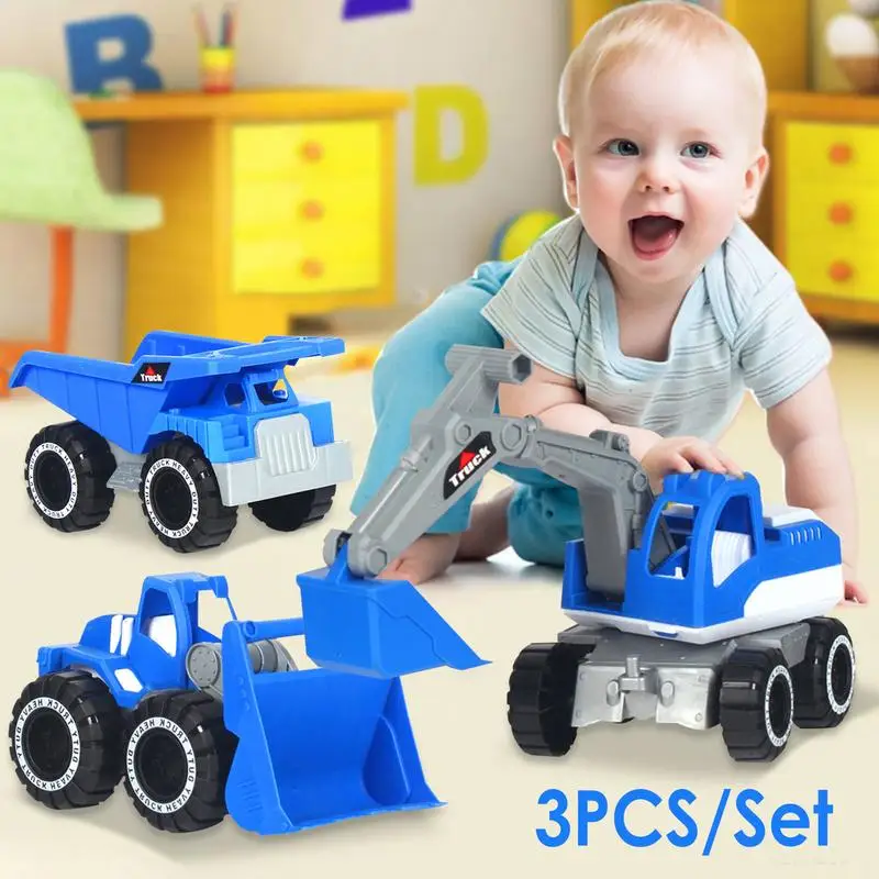 

3 Pcs Set Childrens Assembly Funny Engineering Vehicle Toy Set Children Construction Portable Truck Toys For Beach Sandpit