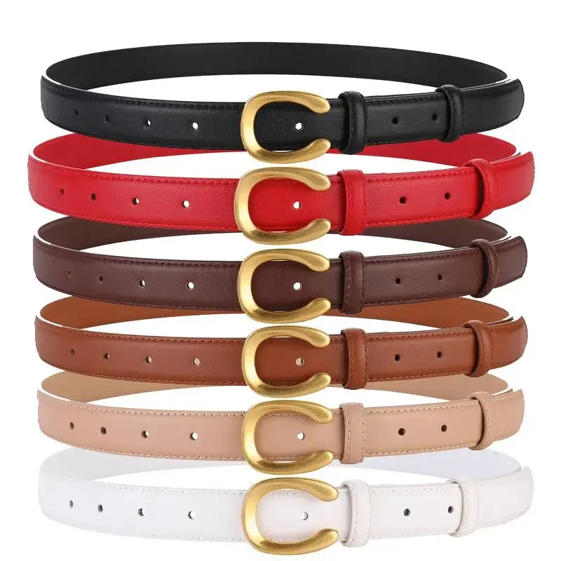 

Classical Belts Women Genuine Cow Leather Buckle Ladies Accessories Fashion Alloy Belts Style Pin Buckle Jeans Retro Decorative