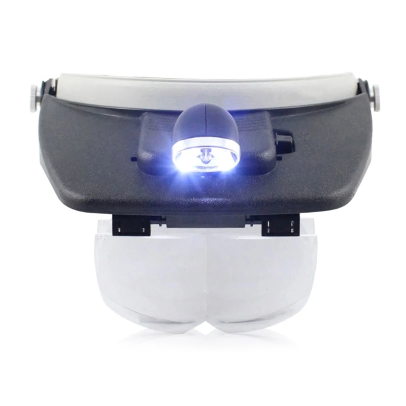 

Glasses LED Lights Lamp Head Loupe Jeweler Headband Magnifier Tools