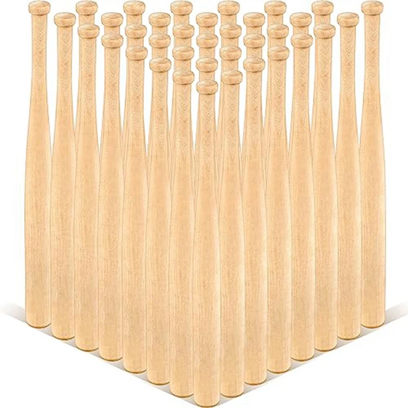36-pieces-7-inch-unfinished-small-wooden-bats-unpainted-wood-baseball-bats-for-painting-keychain