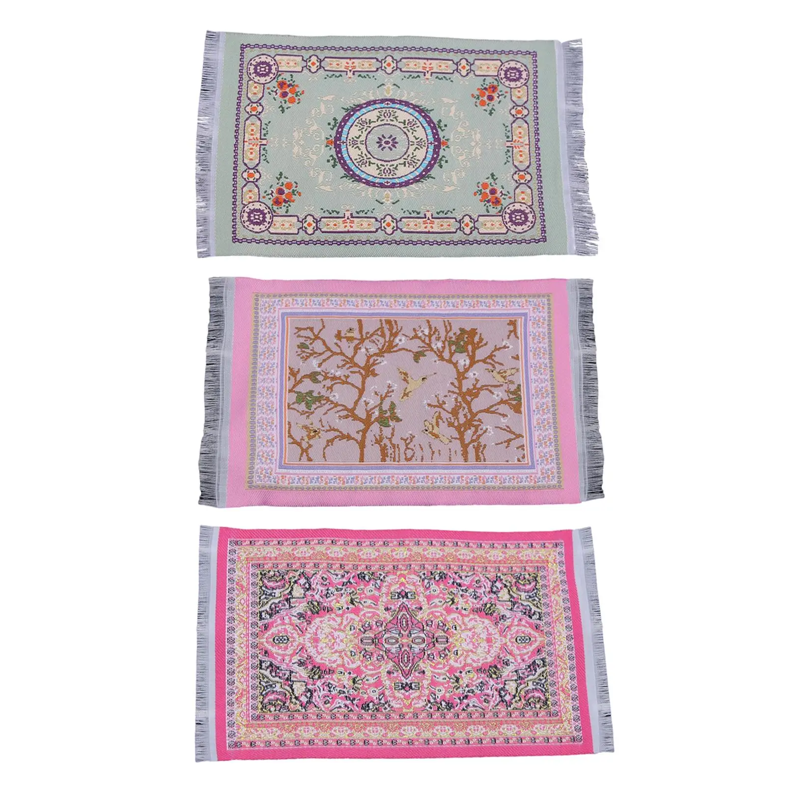 

1/6 1/12 тканый коврик, принадлежности для пейзажа, аксессуары для мебели, напольное покрытие для кукольного домика, для дома