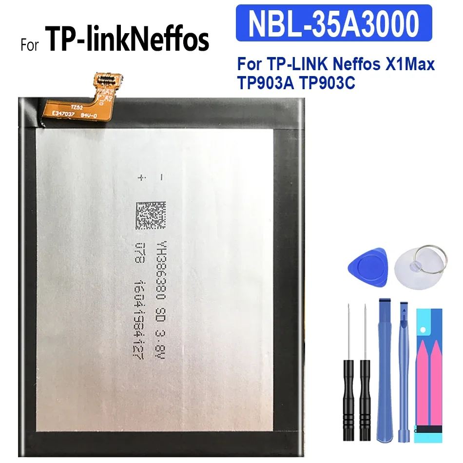 

NBL-35A3000 Battery for TP-Link Neffos X1 Max TP903A TP903C, 3000mAh, Mobile Phone Battery, Tools