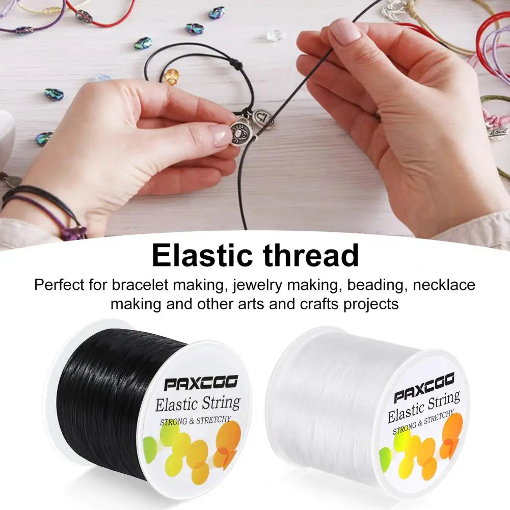 Bungee Cord Stretchy Polyester Spandex Cord Jewelry Making Elastic Stretchy  String 0.8mm Thickness Small Knot for Bracelets - AliExpress