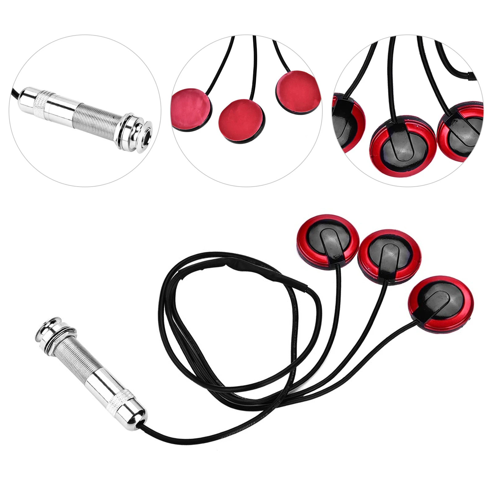 Guitar Pickup Professional Piezo Contact Transducer Microphone Pickup For Guitar Violin Banjo Mandolin Ukulel Guitar Accessory