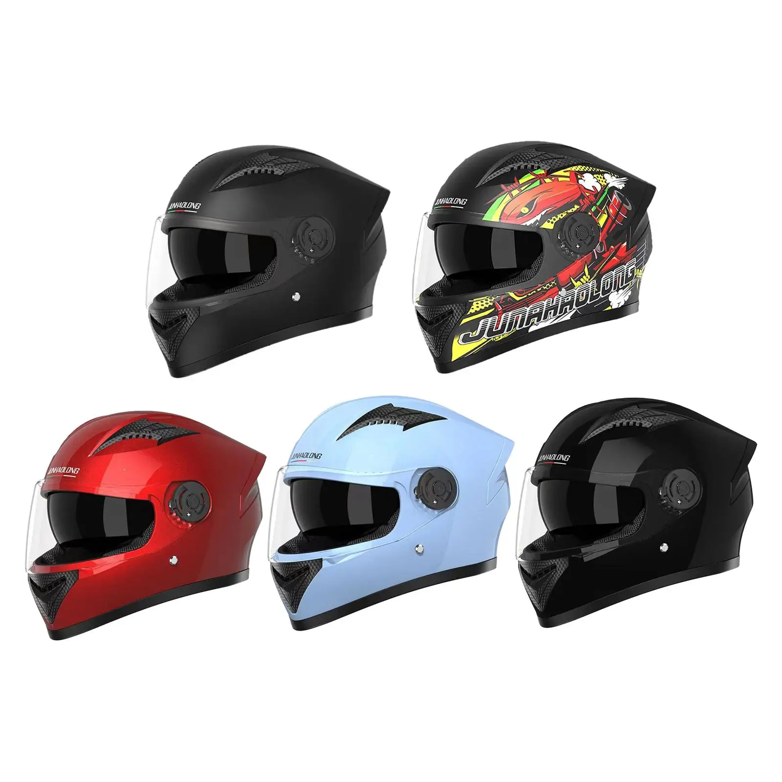 Motorcycle Full Face Helmet Lightweight Anti Fog Dual Visors for Motorbike Accessories Snowmobile Moped Motocross Men Women