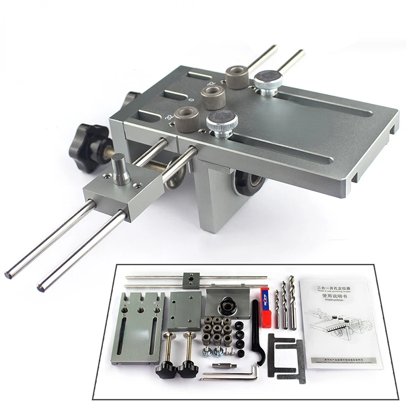 

High Precision wood Dowelling Jig Woodworking dowel Jig Drill Guide kit Aluminum alloy Woodworking Tools