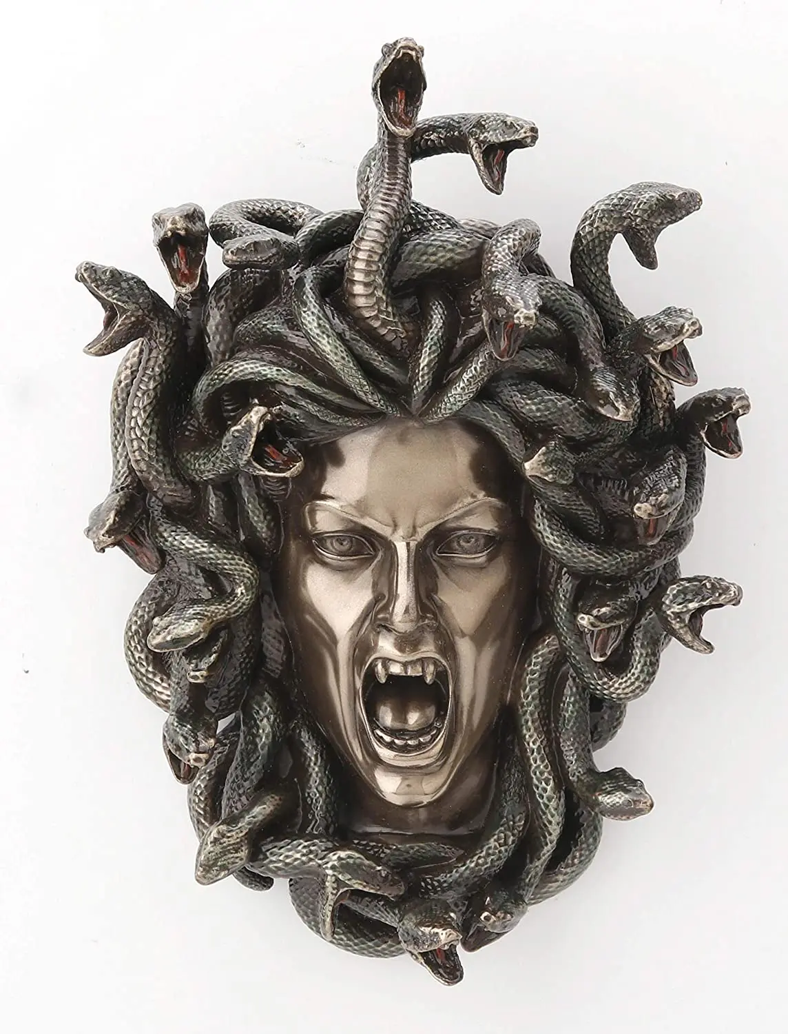 

Veronese Design Greek Head Of Medusa Wall Plaque Cold Cast Resin Antique Bronze Finish Wall Sculpture Home Decor