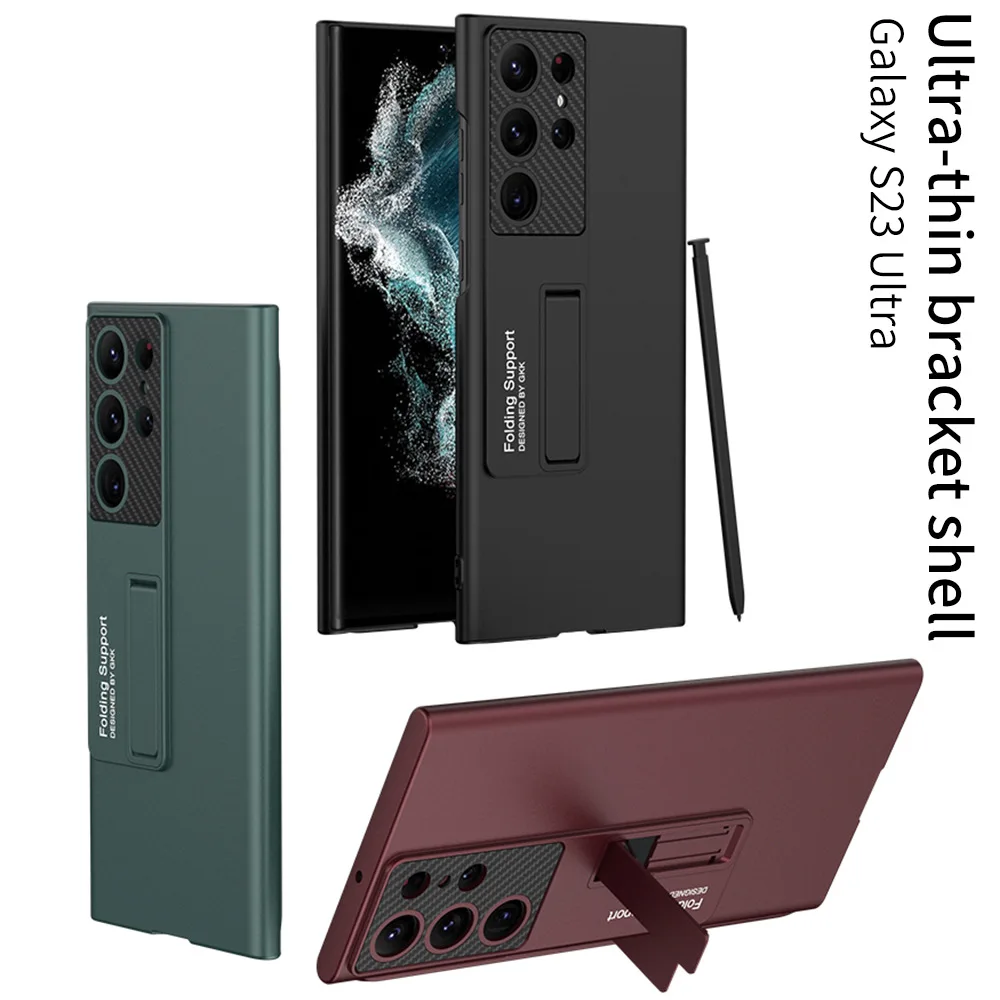 

With Magnetic Kickstand Bracket Case For Samsung Galaxy S23 Ultra Plus Case Not included Pen