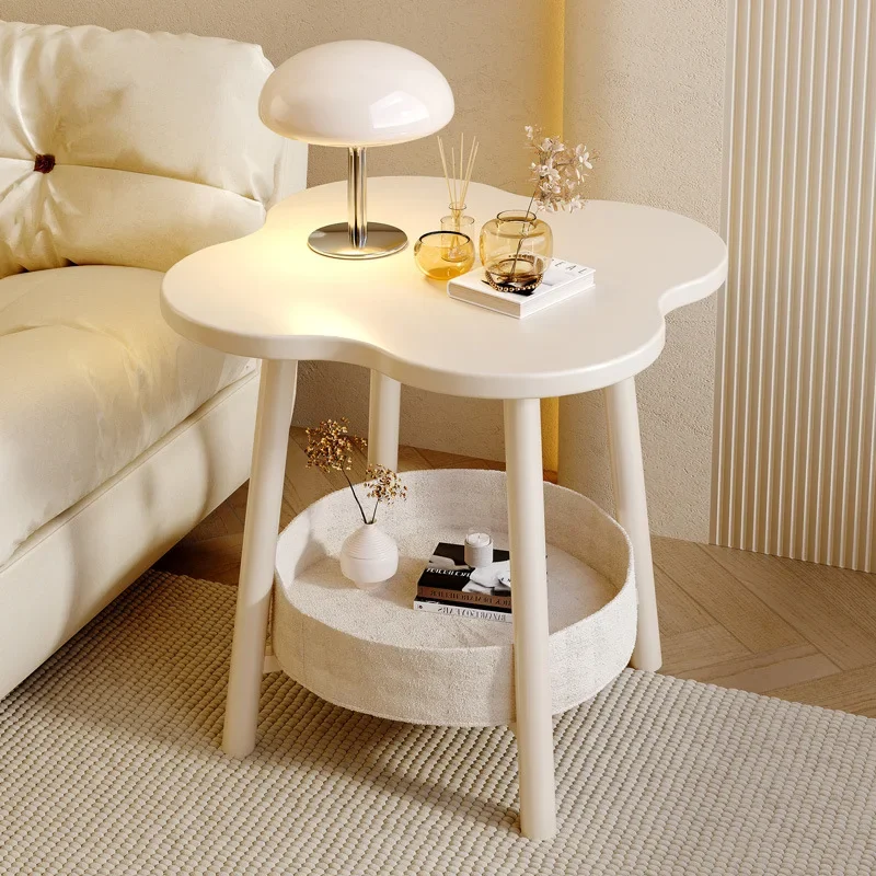 

Nordic Living Room Sofa Side Table Simple Balcony Coffee Table Bedroom Bedside Table Lamp Alarm Clock Debris