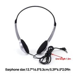 Versatile Wired Headset with Stereo Sound and 3.5mm Plug (Black)