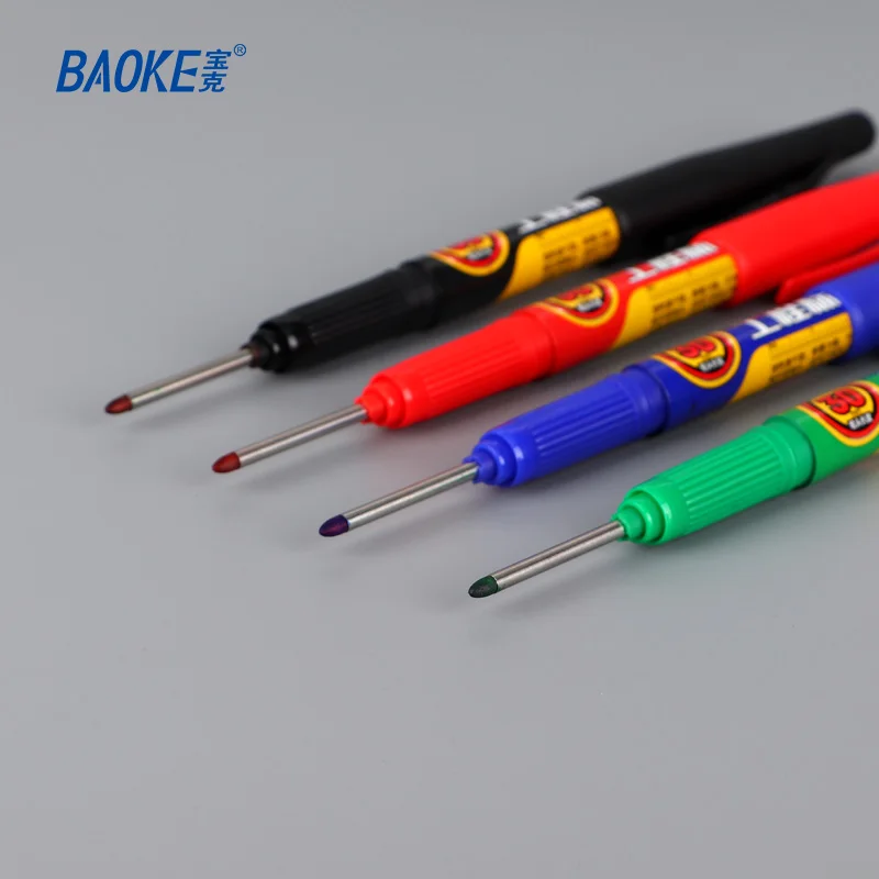 BAOKE MP2935 4pcs 1.0mm Engineering Permanent Marker Pen 30mm Tip Length Marker 4
