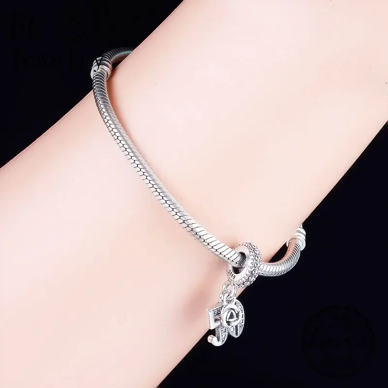 FC Jewelry Fit Original Pan Charms Bracelet 925 Silver 13th 18th 21th 50th 60th 70th Bead Making Women Birthday Berloque 2020 4