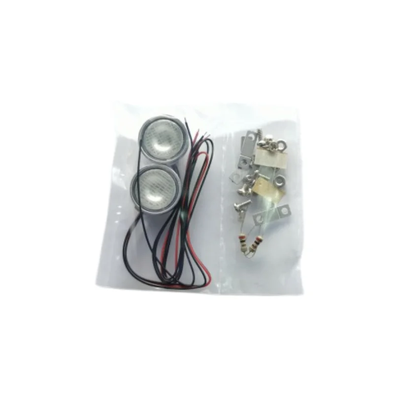LED Angel Eyes Light Front Headlight Dome Lamp For 1/14 Tamiya RC Truck SCANIA ACTROS MAN TGX VOLVO AROCS Tamiya LESU Parts 6