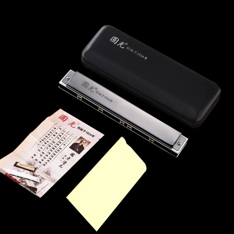 2025 28 Holes Chromatic Harmonica C Key professional mouth organ portable tremolo mini harps woodwind instruments