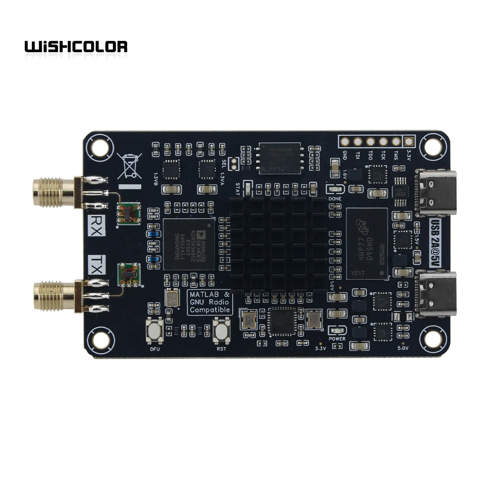위시컬러 Zynq7010 AD9363 SDR XC7Z010CLG400+AD9363ABCZ 소프트웨어 정의 라디오 개발 보드 (PlutoSDR Nano용)