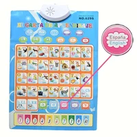 Spanish English Language Phonic Chart Children's Educational Computer Toy for Kids Learning Machine Poster Toys Gift with Music 1