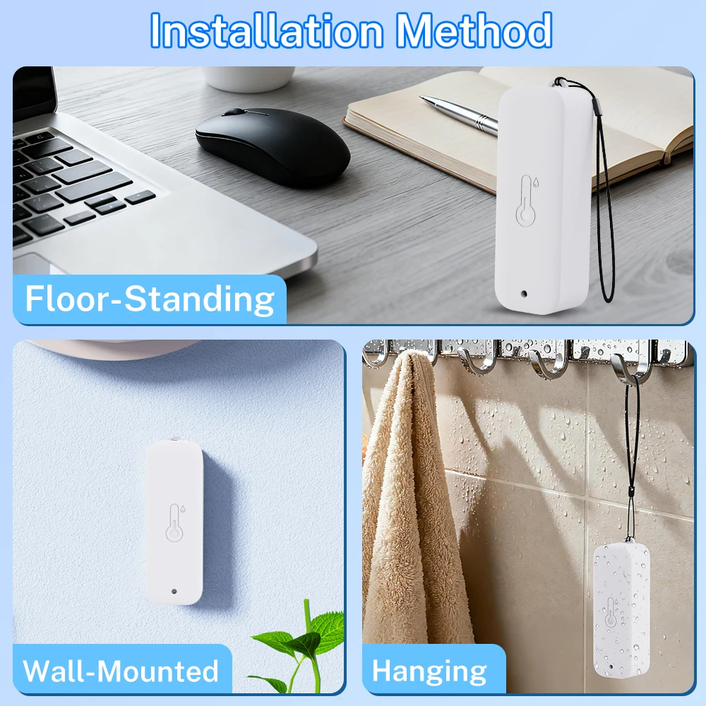 รูปสินค้า เซ็นเซอร์อัจฉริยะ Wi-Fi วัดอุณหภูมิและความชื้น IP65 สำหรับบ้านอัจฉริยะ