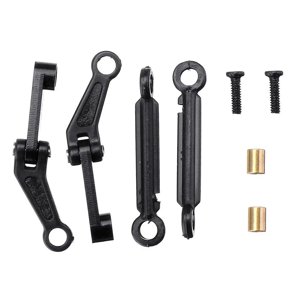 Lot de pièces détachées pour hélicoptère RC K130 avec rotor arrière jaune.