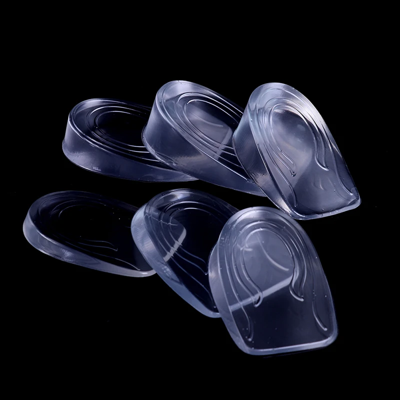 Shoe Insoles 1 Pair Height Lift Men Women Silicone Heel Insert Increase Taller