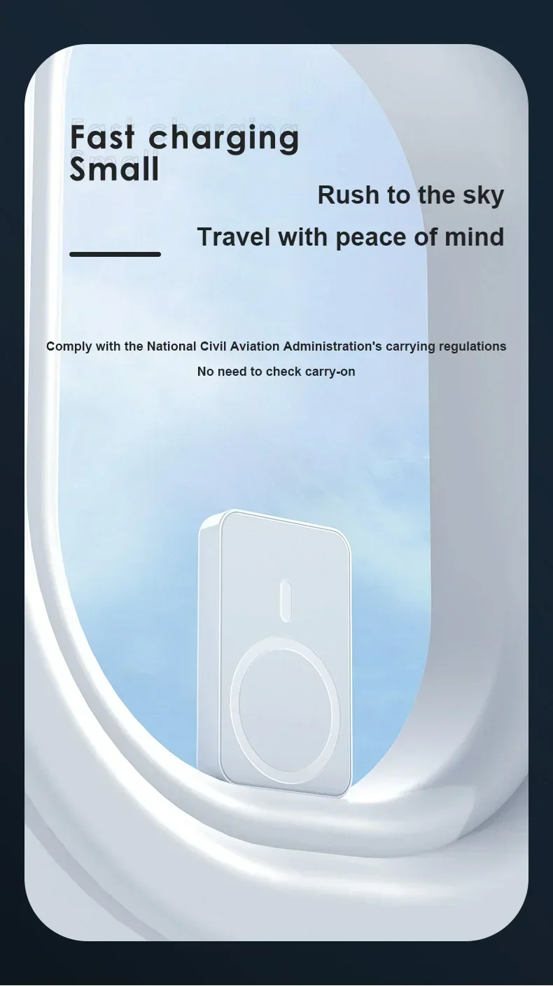 PD20W Mini Magnetic Power Bank Portable 20000mAh Charger Wireless Fast Charge External Battery for iPhone 12 13 14 S6fae96ffde9a4aafa9542e77e6f332afX