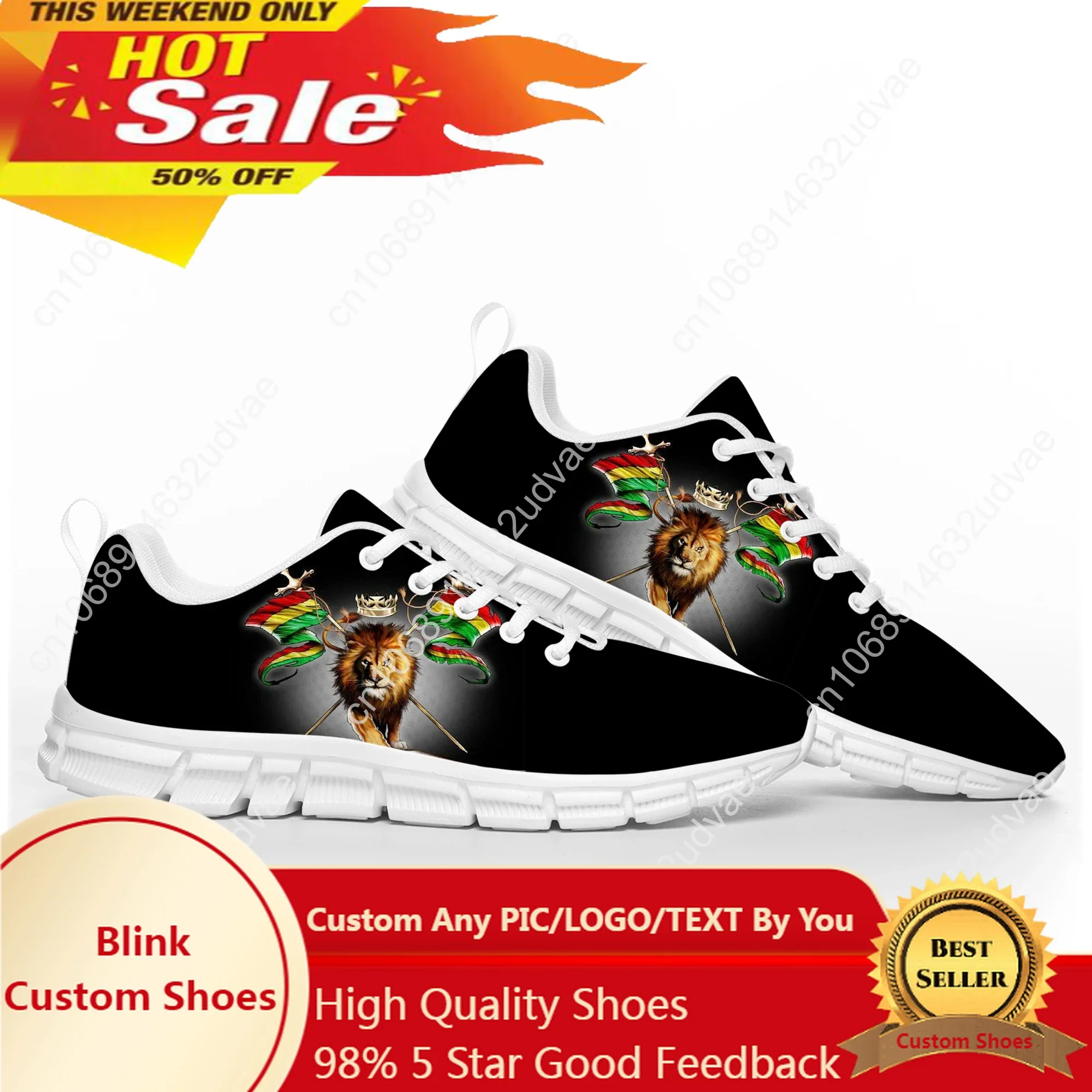 

Reggae Rastafarian Rasta Rastafari Lion Of Judah Sports Shoes Mens Womens Teenager Kids Children Sneakers Casual Custom Shoes