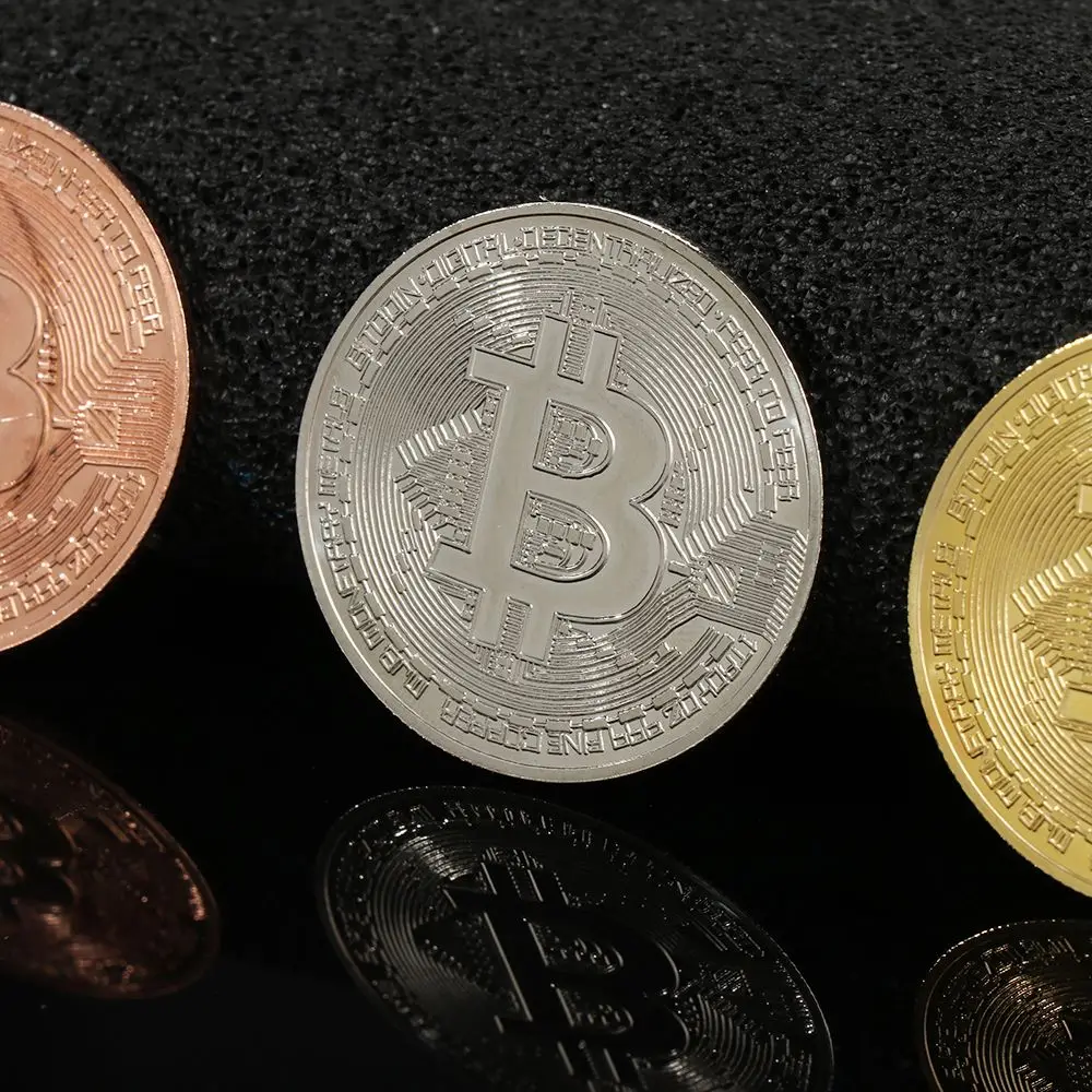 1PC Non-currency Coins Home Gift Metalen Antieke Imitatie Art Collectible Bitcoin Coin Vergulde