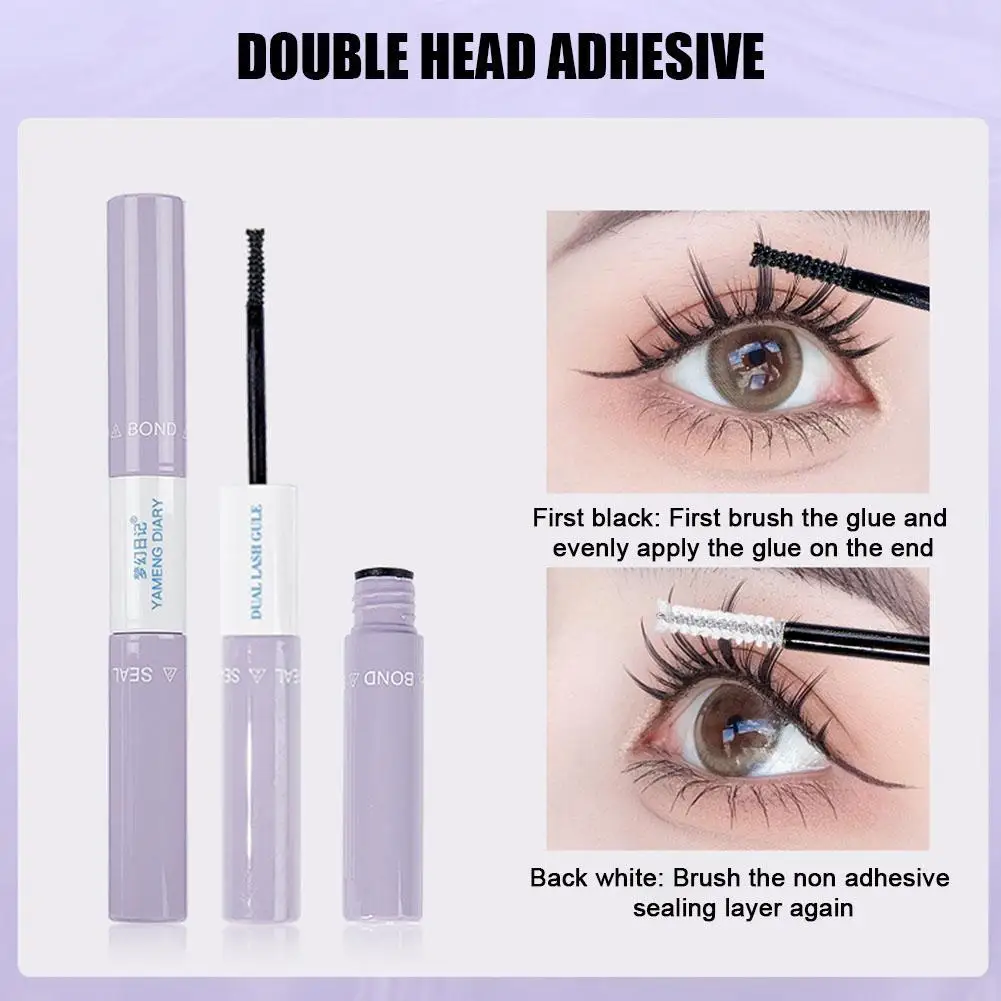 

2023 New DIY Eyelash Glue Coating Single Cluster Segmented False Mink Latex Free Adhesive Strip Fast Dry Lash Bonder Sealer