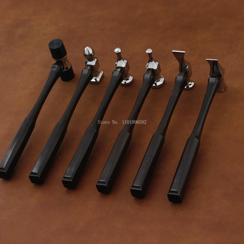 Leather Craft Stainless Steel Hammer DIY Leather Goods Flat Stitch High Appearance Level Nylon Hammer Hardware Mounting Tool
