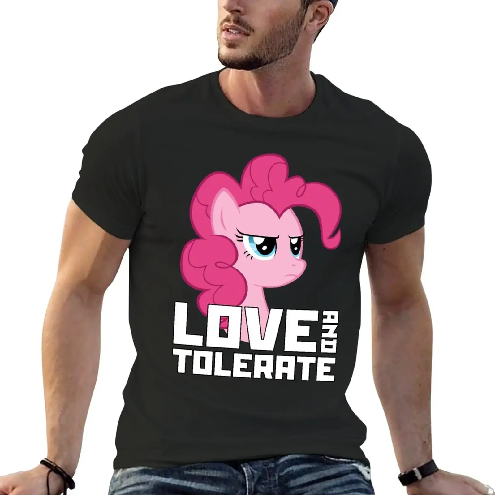 

Pinkie Pie - Love And Tolerate T-Shirt for a boy plus sizes vintage clothes mens graphic t-shirts