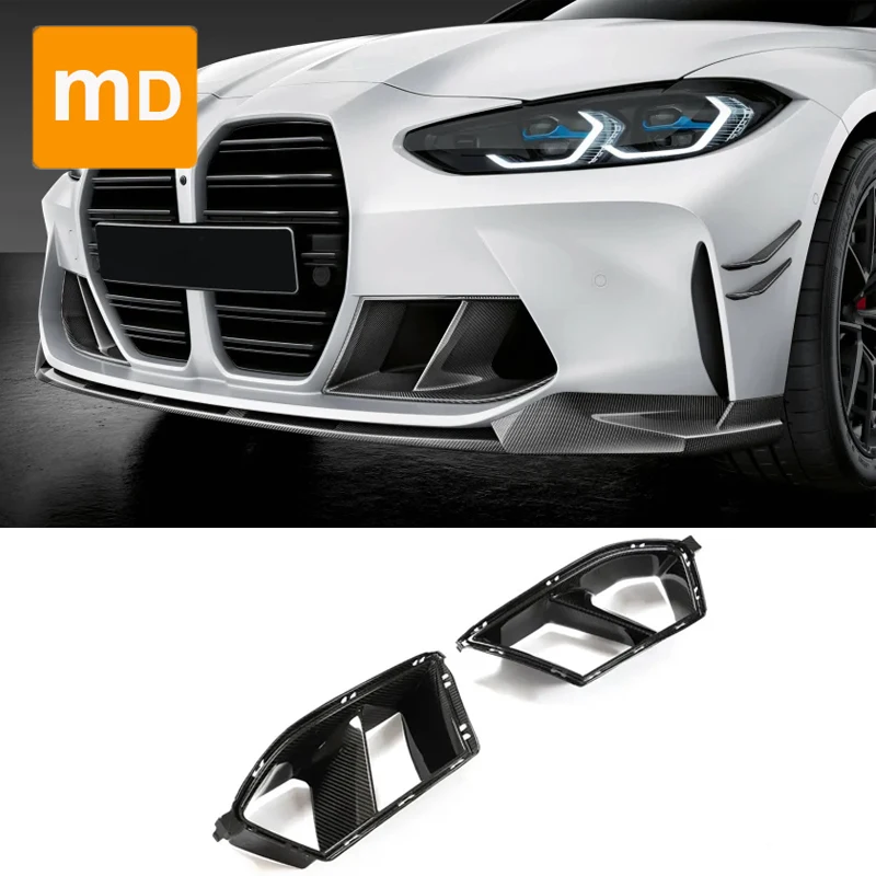 

For BMW G80 M3 G82 G83 M4 2021-2022 Dry Carbon Fiber Black Front Bumper Automotive Lower Grille Body Kit Car Accessories