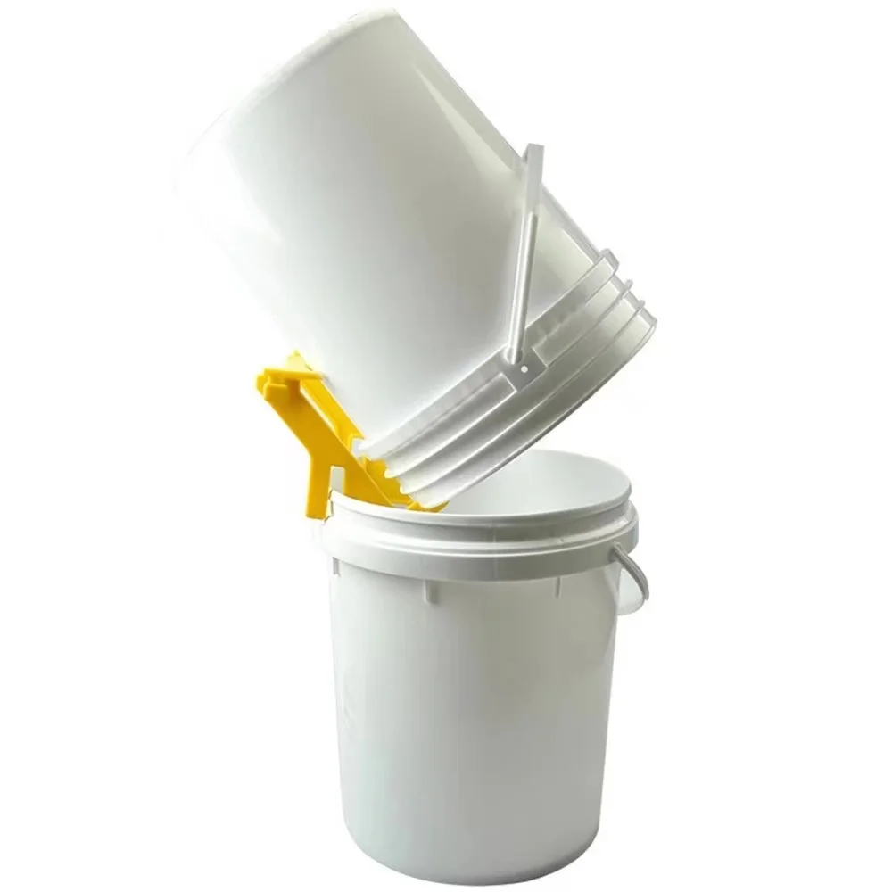 Supporto Per Secchio Del Miele In Plastica Gialla - 2 Pezzi Per Apicoltori, Attrezzo Per Fissare Il Telaio E Versare Il Miele