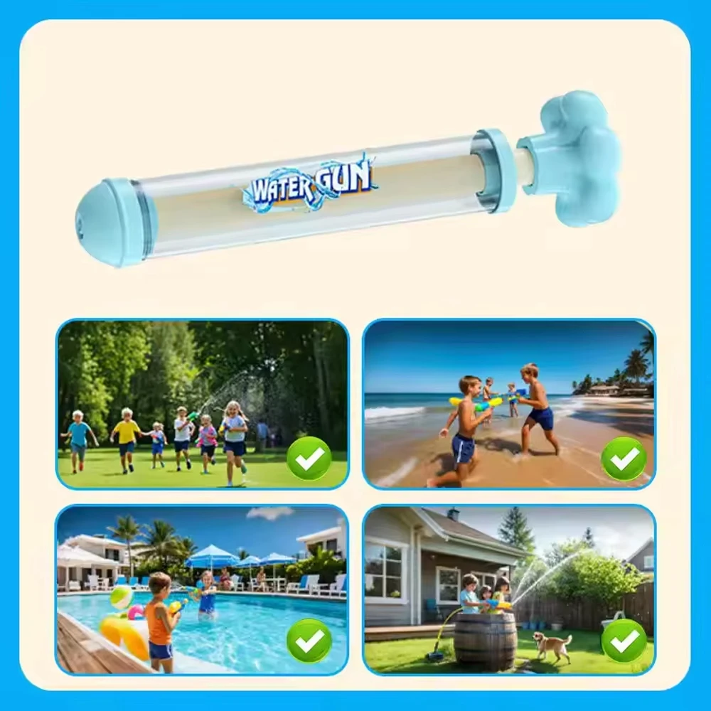 Fireworks Gun Pull-Out Blaster Kids Summer Outdoor Beach Toy For Water Fight Pool Lawn Interactive Splash Game Props_voghion.com