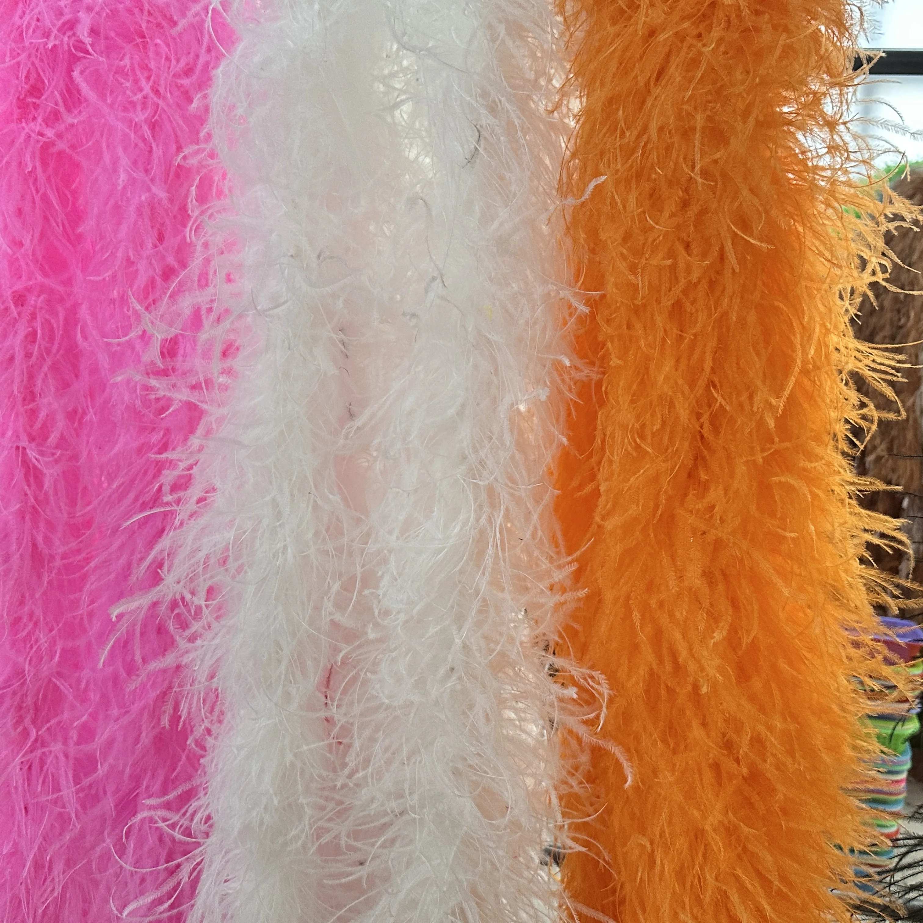 2M Fluffy Ostrich Feather Boa 1 3 6 10 20PLY Customized Ostrich Feather Trim Shawl for Party Wedding Dress Sewing DIY Decoration images - 6