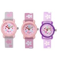 3D Silicone Strap Cartoon Children's Watch Waterproof and Cute Love Flower Dial Quartz Sports Boy and Girl Kids Watch Gift 1