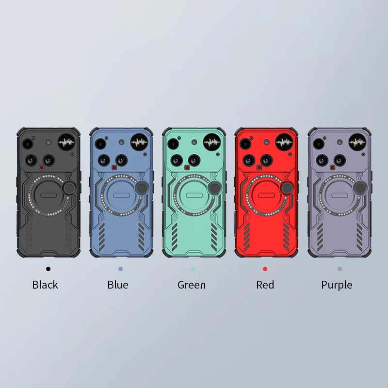 Mecha Heat Dissipation Phone Case with Air Cushion Anti-Drop Protection & Magnetic Grip