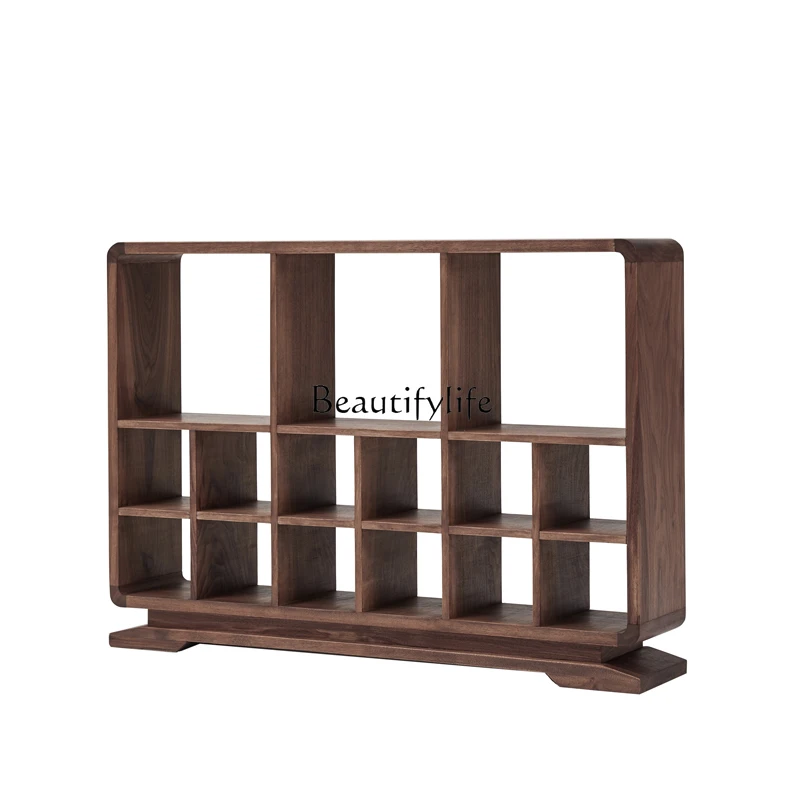 

Japanese-Style Solid Wood Tatami Tea Room Cup Holder Multi-Layer Shelf Curio Box