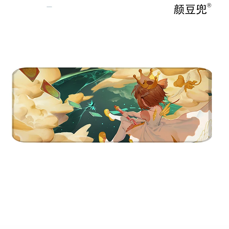 사쿠라 카드 캡터 애니메이션 대형 및 스몰 사이즈 게임용 마우스 패드, 게이머 회사 키보드 마우스 매트, 카펫 컴퓨터 책상 매트