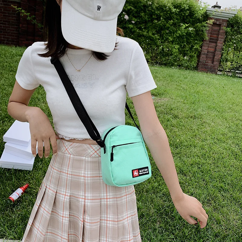Mobile Canvas Bag 2023 New Fashion Crossbody Women\'s Bag Student Versatile Small Crossody Bag