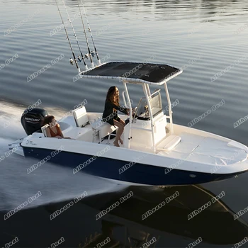Allhouse barca da lavoro da pesca con Console centrale con scafo in alluminio di alta qualità con motore