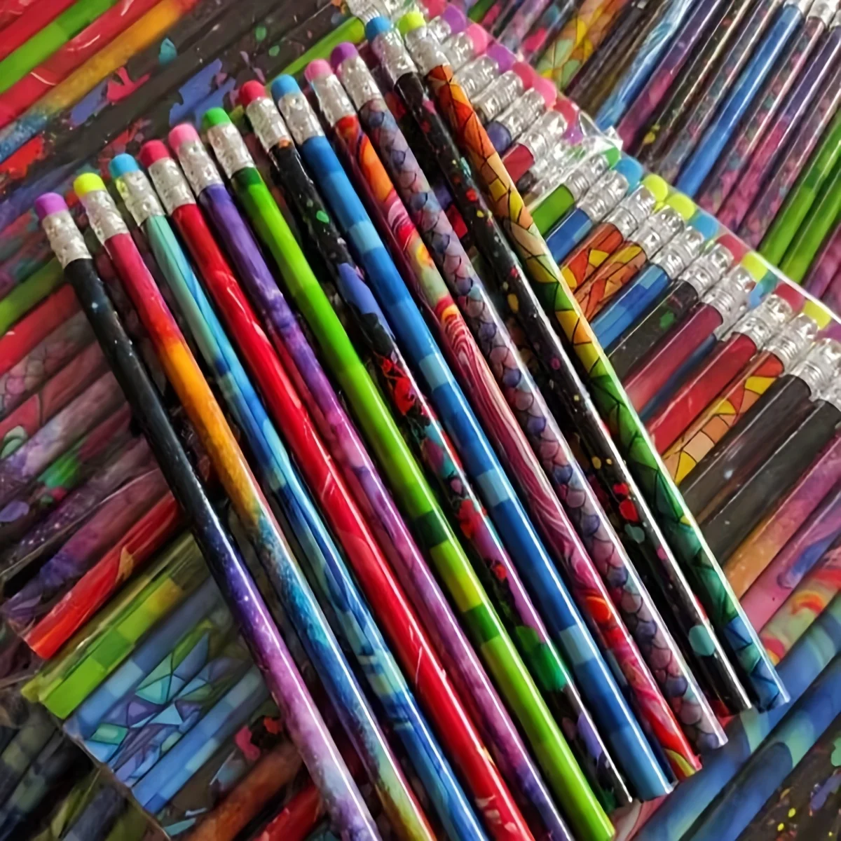 30/60pcs Wooden Pencils with Erasers: Sketching Pencils for Students, Combination Pencils for Writing, School Supplies, Statione - 6