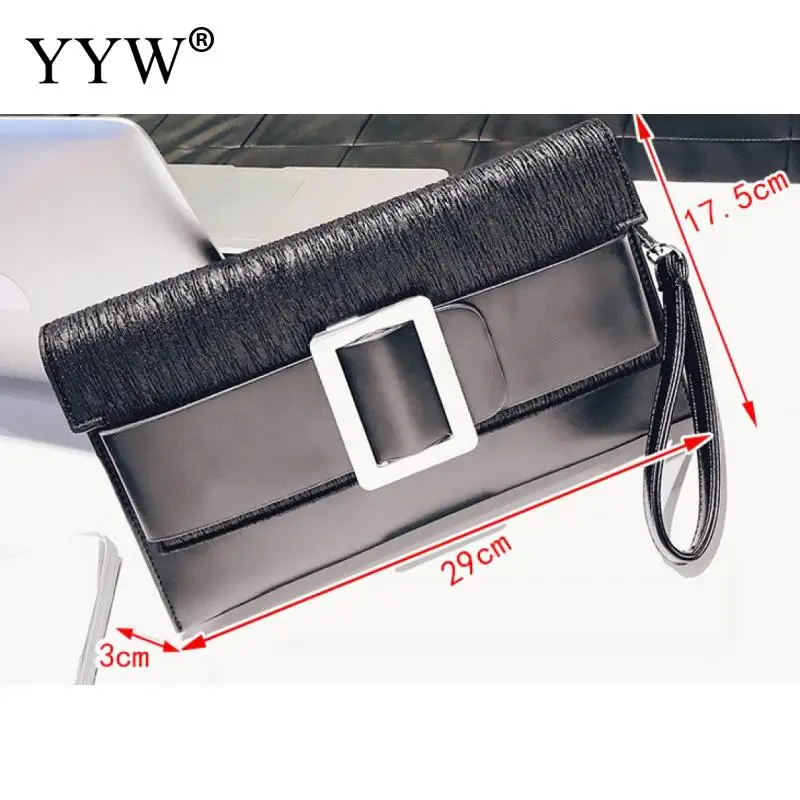 Luxury party Design ladies evening bag PU Leather female Shoulder bags small Envelope Clutch purse Wrist bag Women Clutches