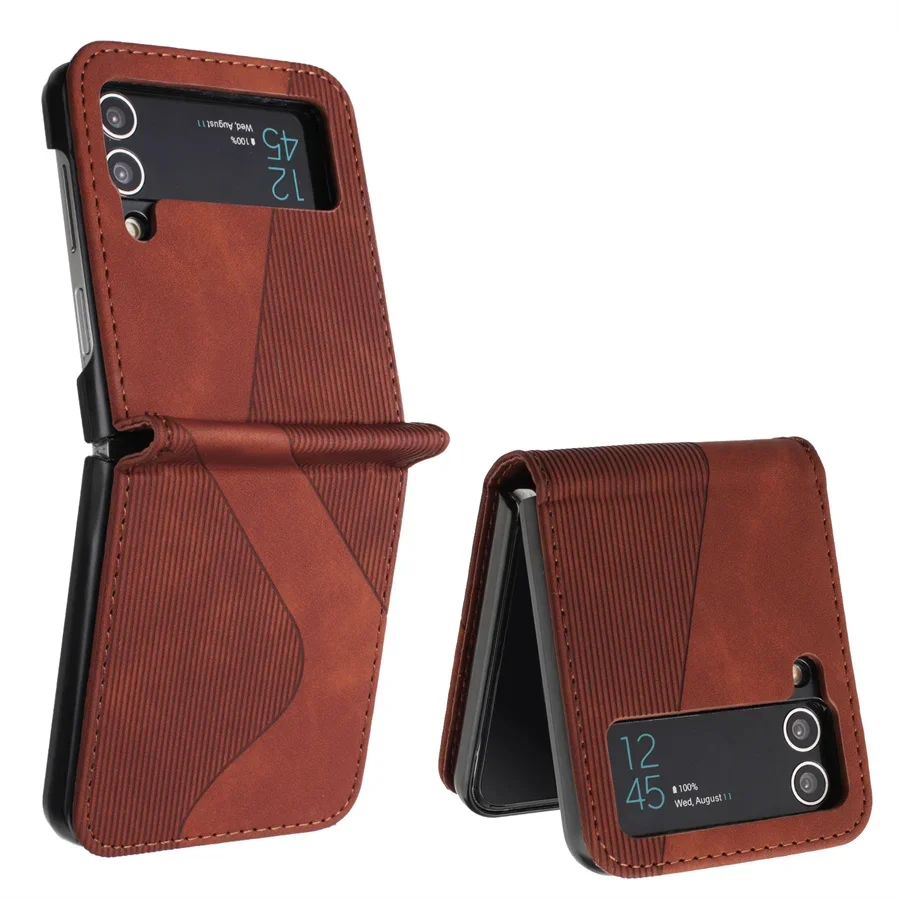 Luxury Leather Armor Back Cover for Samsung Galaxy Z Flip Series