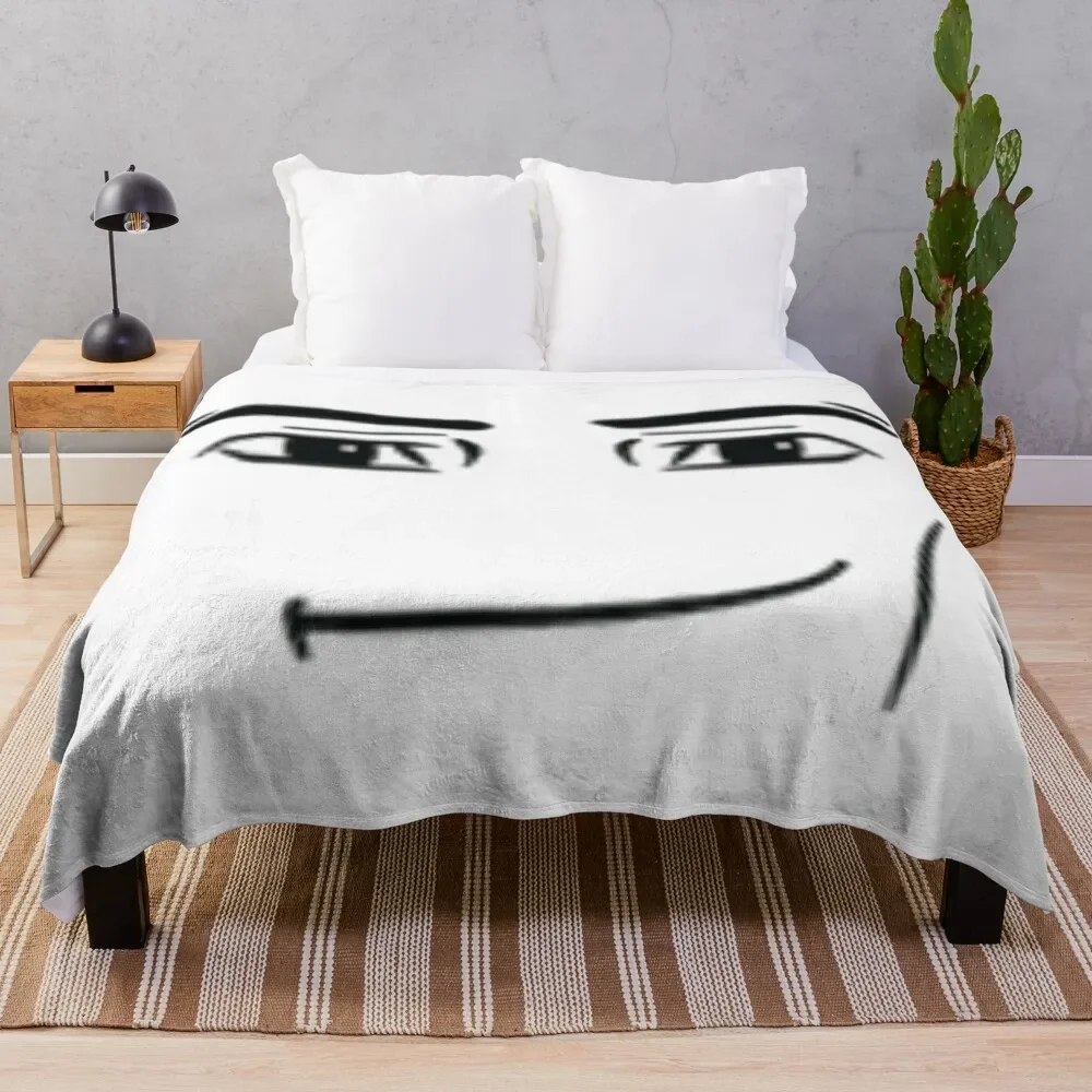 Man face Throw Blanket Flannel Fabric Thermals For Travel Blankets