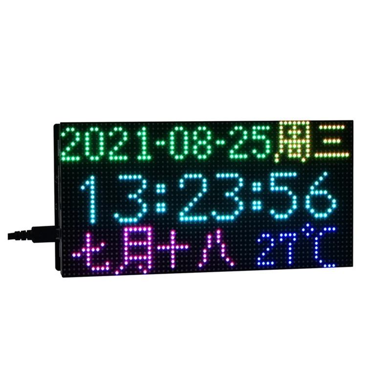 waveshare-rgb-matrix-p3-64x32-dot-matrix-screen-rgb-full-color-multi-features-digital-clock-for-raspberry-pi-pico-kit