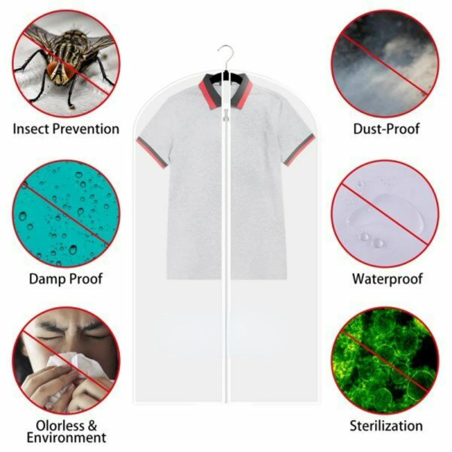 Stylish large protective garment bag keep wardrobe organized