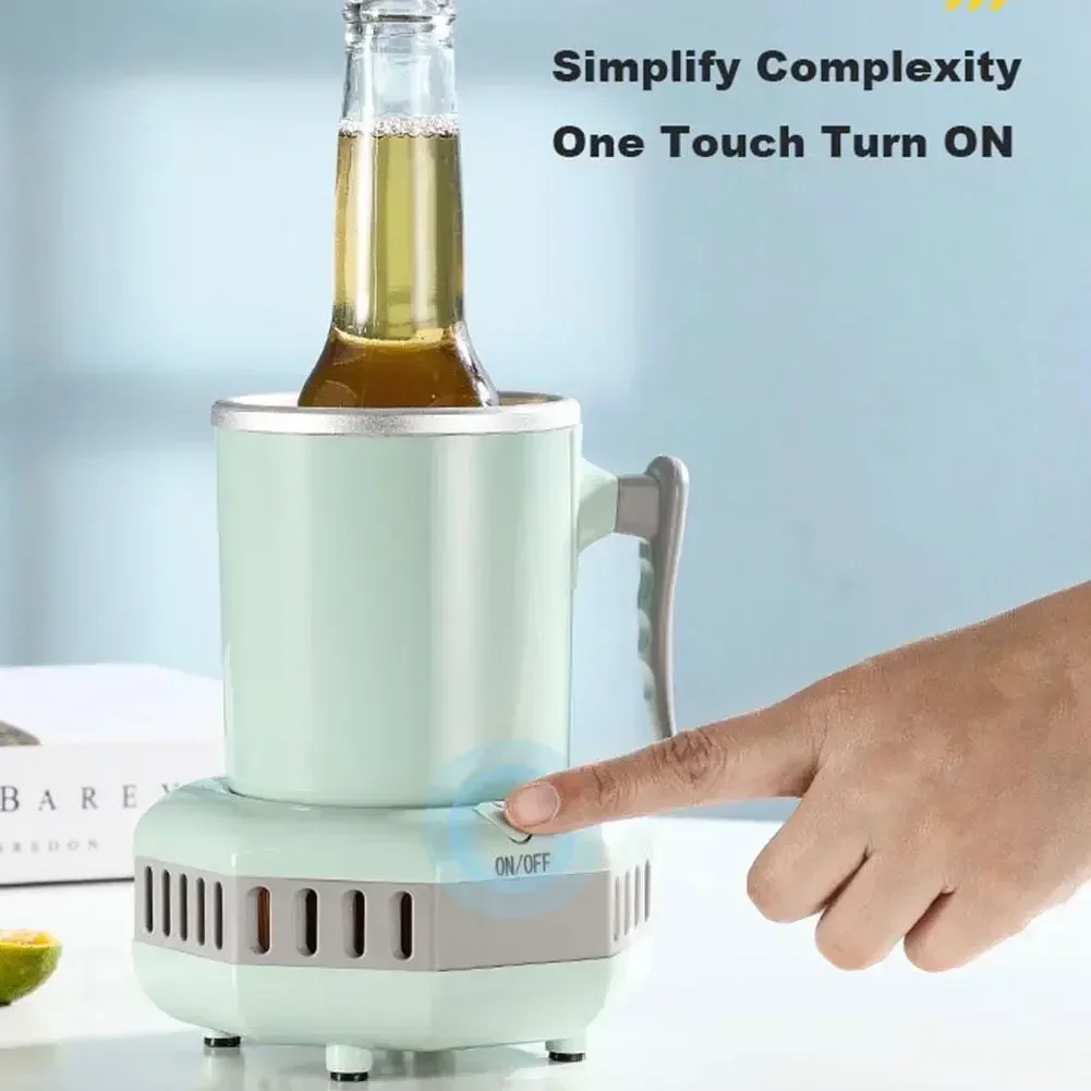 

Охладитель для напитков в холодильнике, мини-чашка для напитков, быстрый держатель для замораживания 110 В/2, охлаждение для кофе, пива в дороге, электрический умный