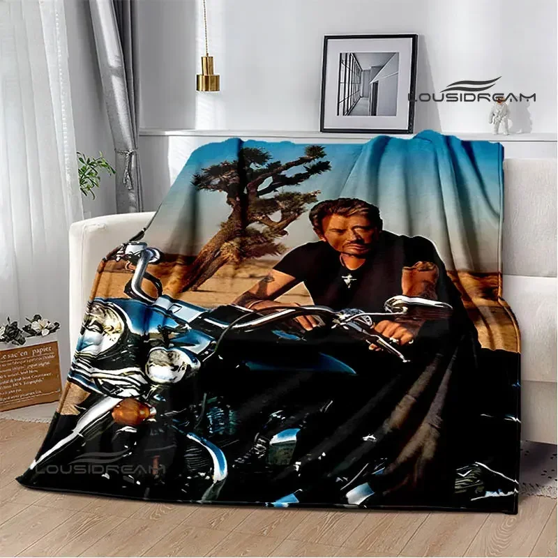 French rock star Johnny Hallyday blanket picnic blanket vintage blanket home travel bed blanket thin blanket birthday gift 2